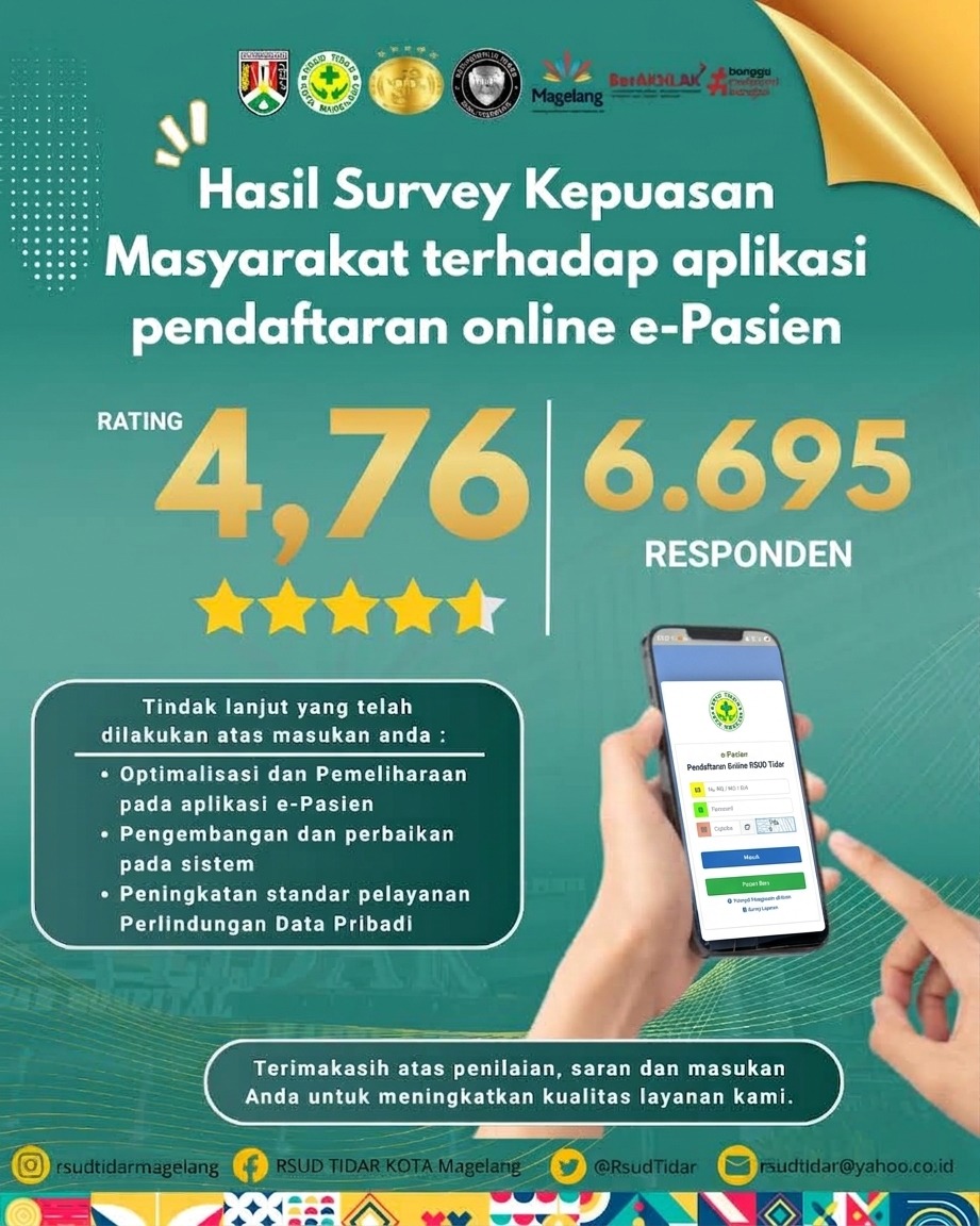 Hasil Survey Kepuasan Aplikasi E-Pasien